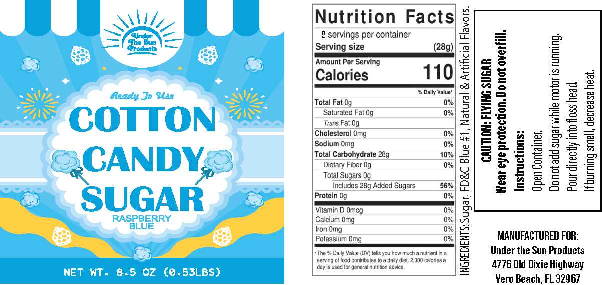 USP - Blue Floss Cotton Candy Sugar 8.5oz (2"x4") (1,000)