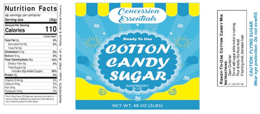 CE - Cotton Candy Sugar (Pink/Blue) 48 oz (3"x7")