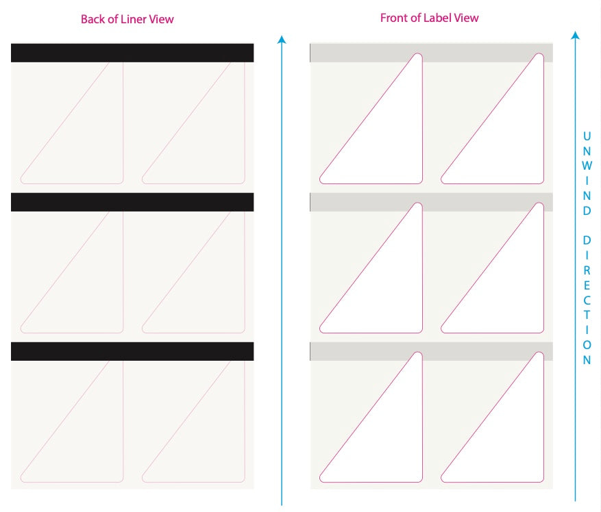 1.375" x 1.75" Blank Matte Labels with Matrix and Timing Mark (E#23336)