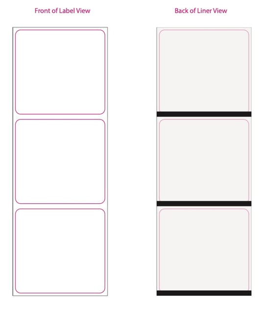 2.125" x 2" Blank Matte Labels with Matrix and Timing Mark