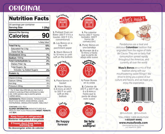 Pandebonos 24ct - Original Back