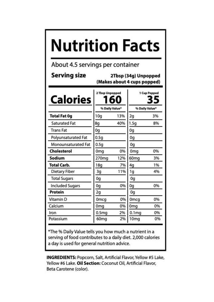 CE - Nutrition Facts (2x4")