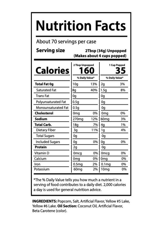 CE - Nutrition Facts (2x4")