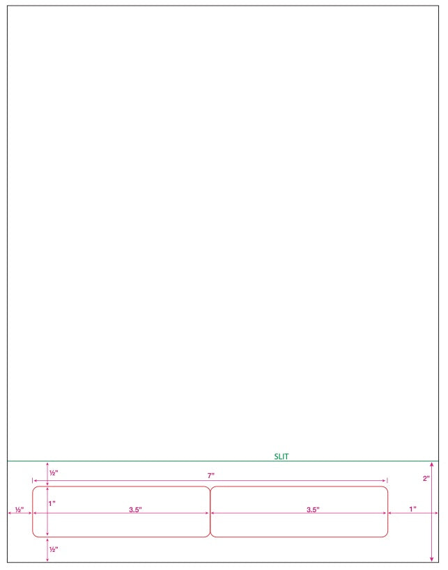 Full Label Sheet 8.5x11" with 2 kiss cut labels and full slit