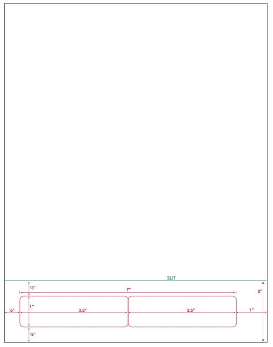 Full Label Sheet 8.5x11" with 2 kiss cut labels and full slit