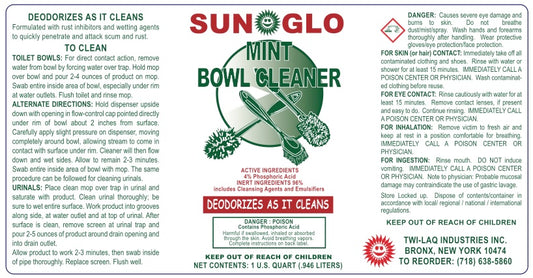 Mint Bowl Cleaner Labels (4.25” x 8.25”)