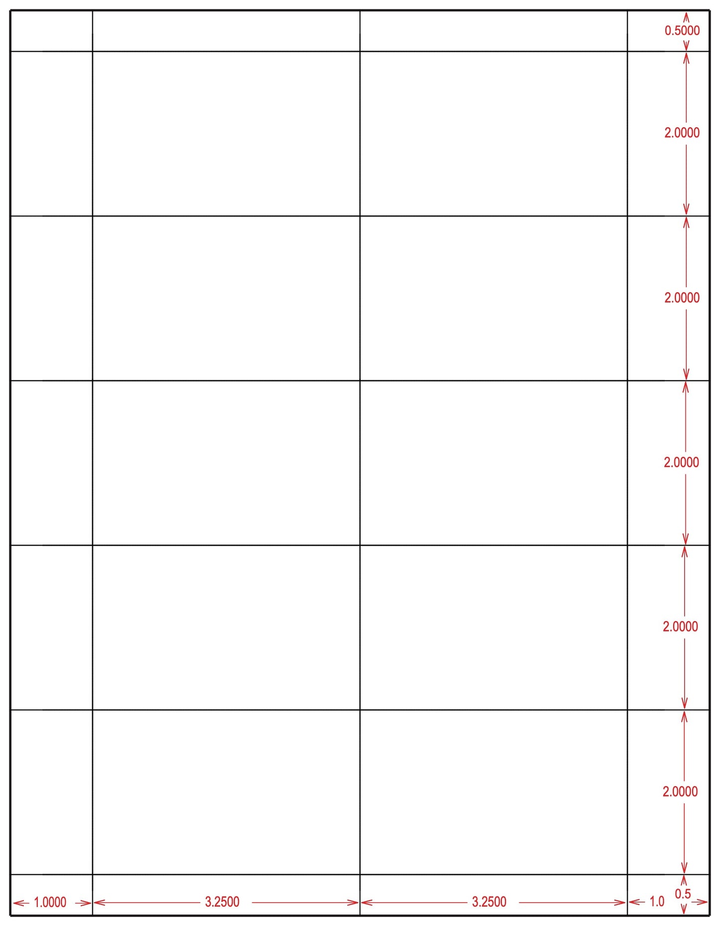 Laser Tray Tags Sheets - 8.5x11" - 3-1/4"x2" (10up)