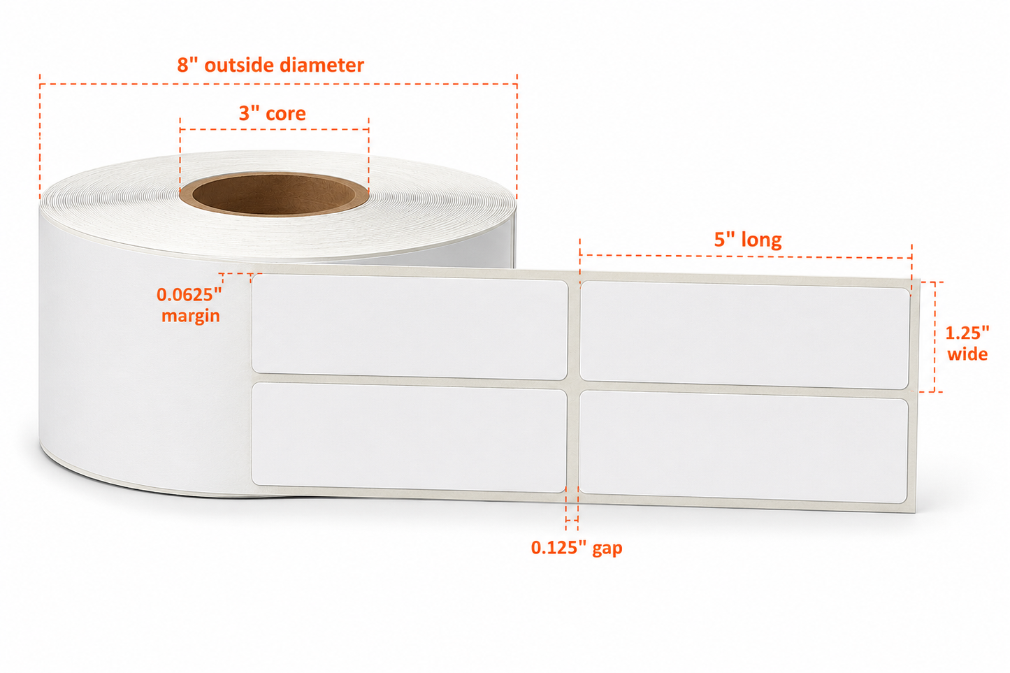 1.25"x5" Rectangle Blank VIP HG Paper (E#23710)