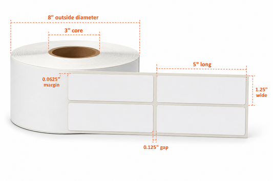 1.25"x5" Rectangle Blank VIP HG Paper (E#23710)