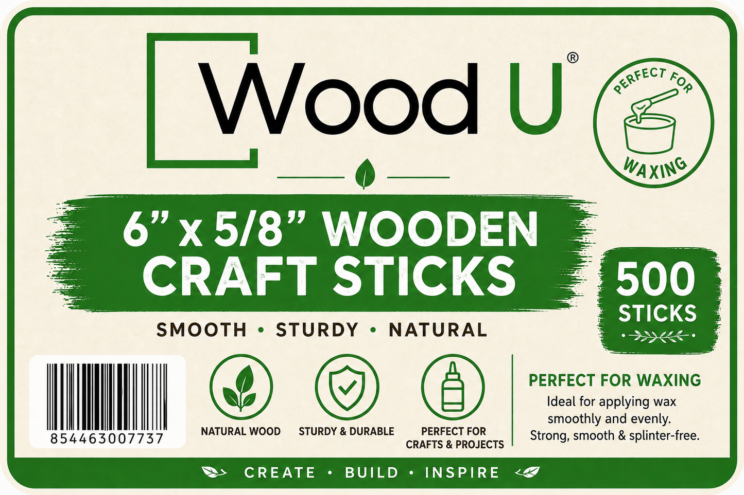 6" Wooden Craft Sticks Labels (4x6") E# 23571