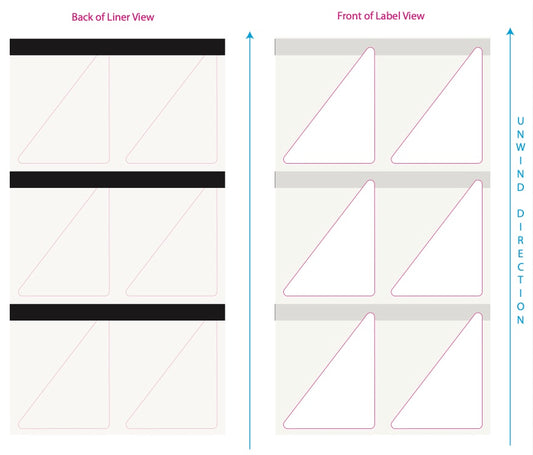 1.375" x 1.75" Blank Matte Labels with Matrix and Timing Mark (E#23336)
