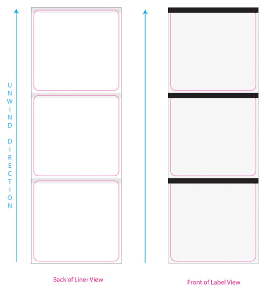 2.125" x 2" Blank Matte Labels with Matrix and Timing Mark (E#22727 | 9343)