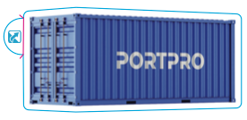 Decals PortPro Blue (Packs of 500 - 3x0.92")