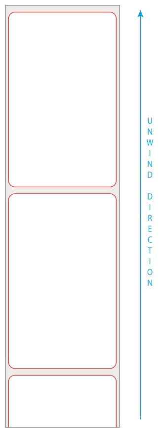 2"x3.2361" Rectangle Blank on VIP HG Paper (E#23447)
