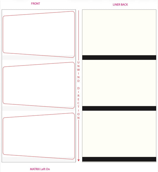 Fox PR 3.875" x 2.5" Labels Matte Blanks with Timing Mark and Matrix (23294)
